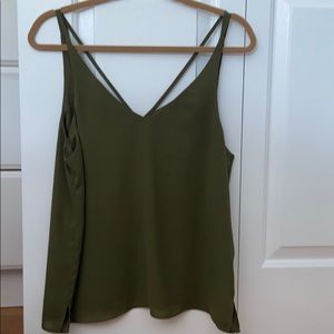 Topshop Strappy Olive Green Tank